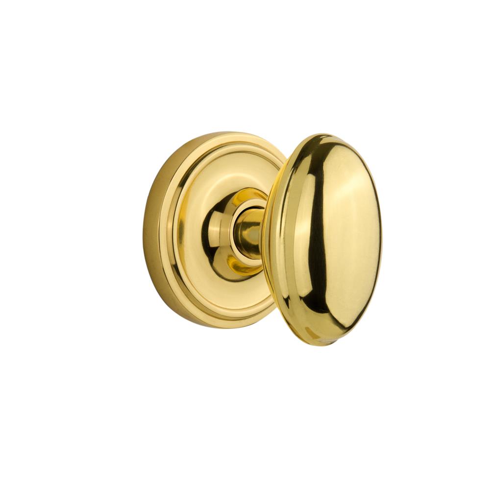 Nostalgic Warehouse CLAHOM Double Dummy Knob Classic Rosette with Homestead Knob in Unlacquered Brass